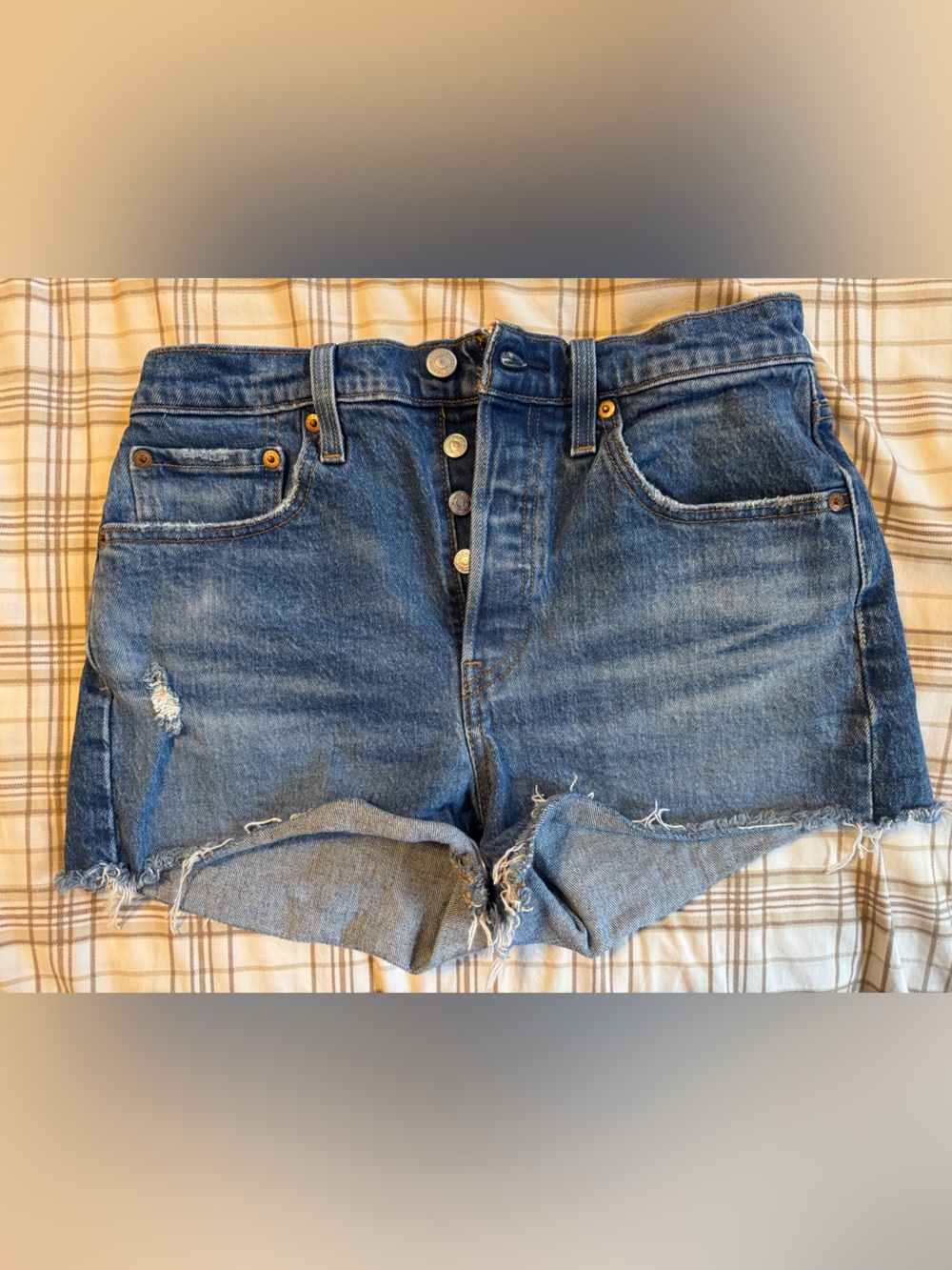 27w Levi’s Button-Fly Women's Denim Shorts - Blue